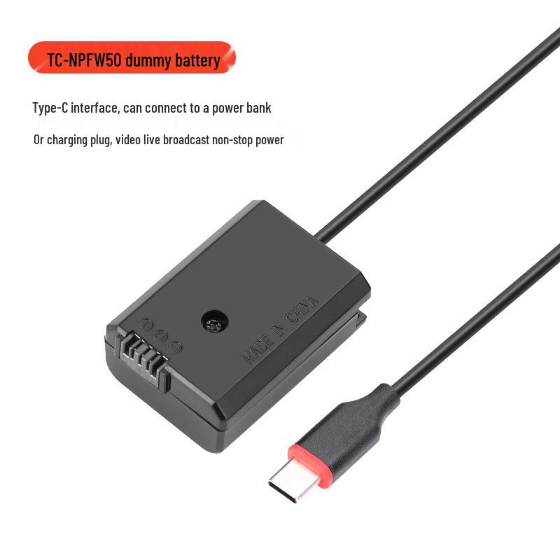 

Jinma Type-C NP-FW50 Dummy Battery for Sony A6400, ZV-E10, A6000 Live Streaming Kit