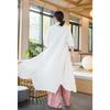 Women Vintage Linen Long Shirts Solid Color Long Sleeve Blouses Spring Button Turn Down Collar Shirt
