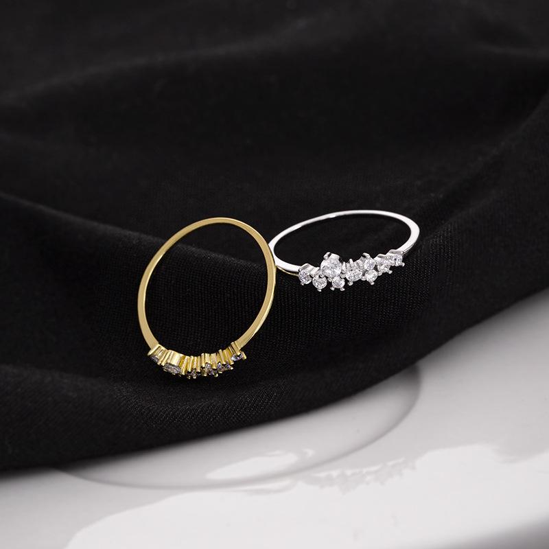 Inel Banyan Tree cu Diamante Stelate Irregulate Placat cu Aur de 14k