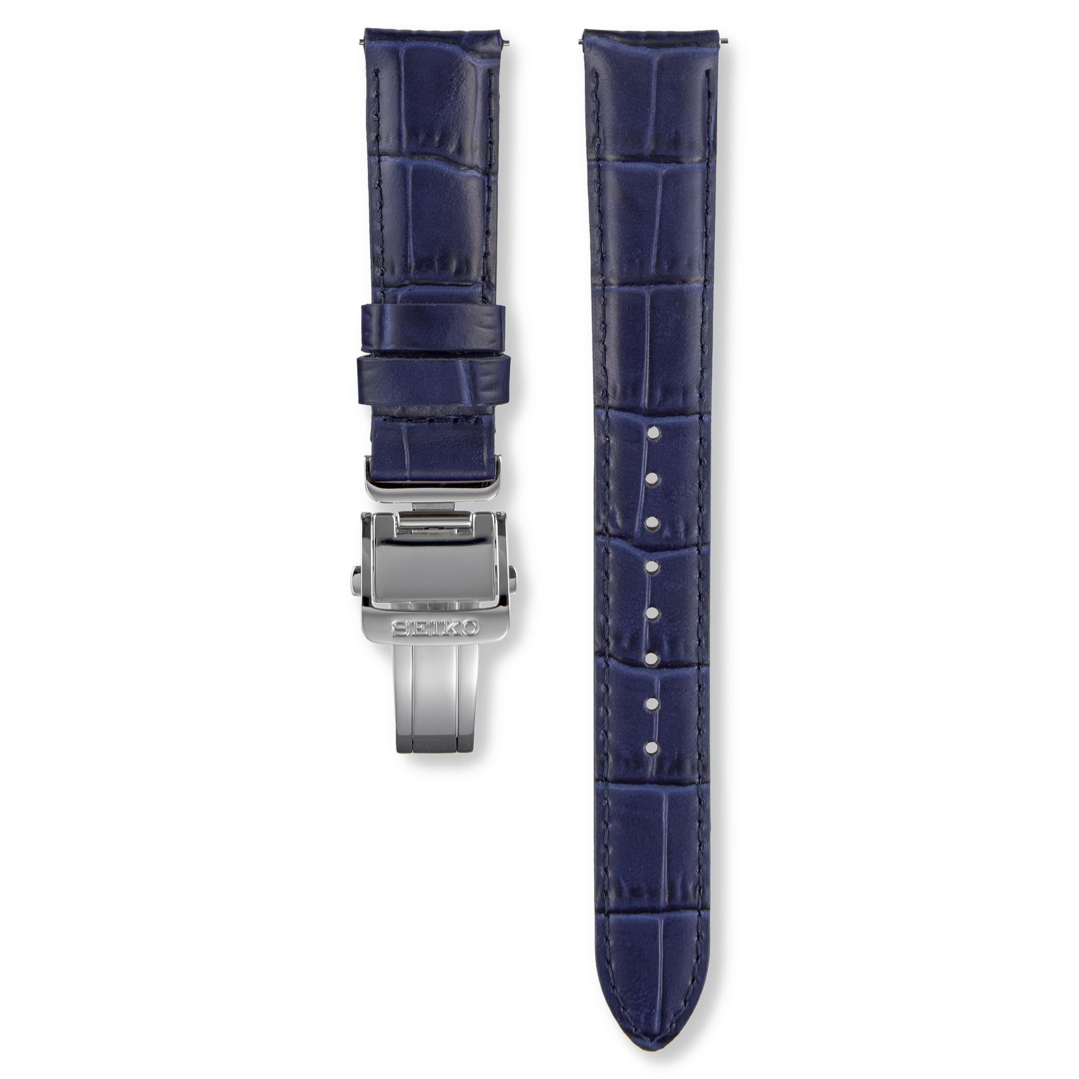Seiko Watch Replacement Genuine Cowhide Crocodile Clasp Lug Width Buckle Width Navy Cowhide RS05C20NY Smart Change [Seiko Watch] Band, Part, Leather,