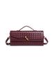 Handmade Woven Accordion Bag for Women, Crossbody Monk Strap Bag, Horizontal Clutch Evening Bag, Versatile Shoulder and Crossbod