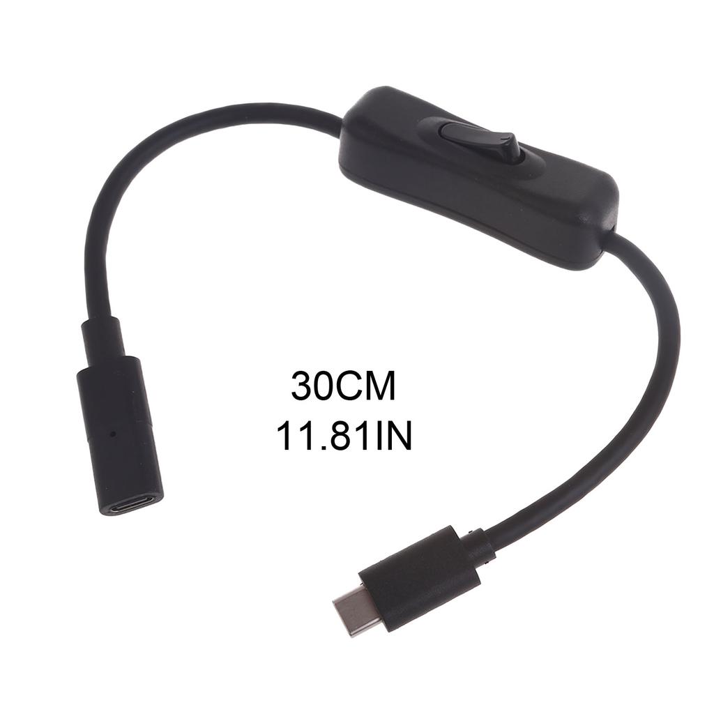 Typ-C-Stecker auf Buchse Schalter Verlängerungskabel mit Schalterkabel für Telefon Tablet 20V 5A 100W 10Gbps