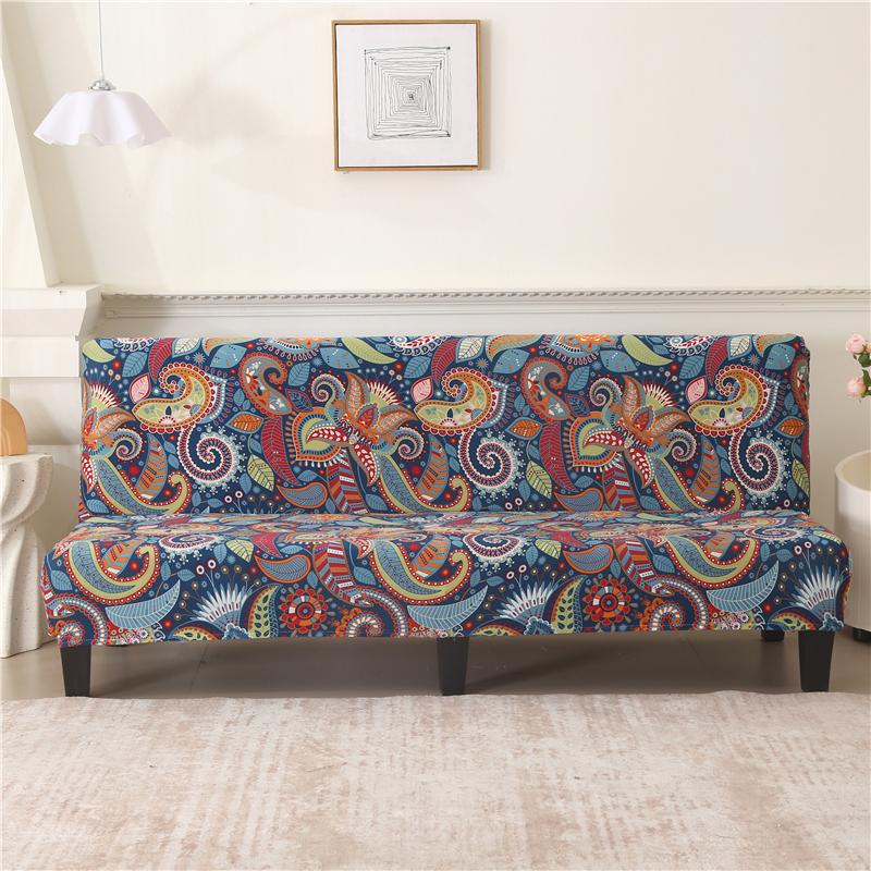 

Futon Sofa Folding Sofa Bed Cover Sofa Covers Spandex Stretch Double Seat Cover Slipcovers for Living Room Geometric Print S(120-150cm)