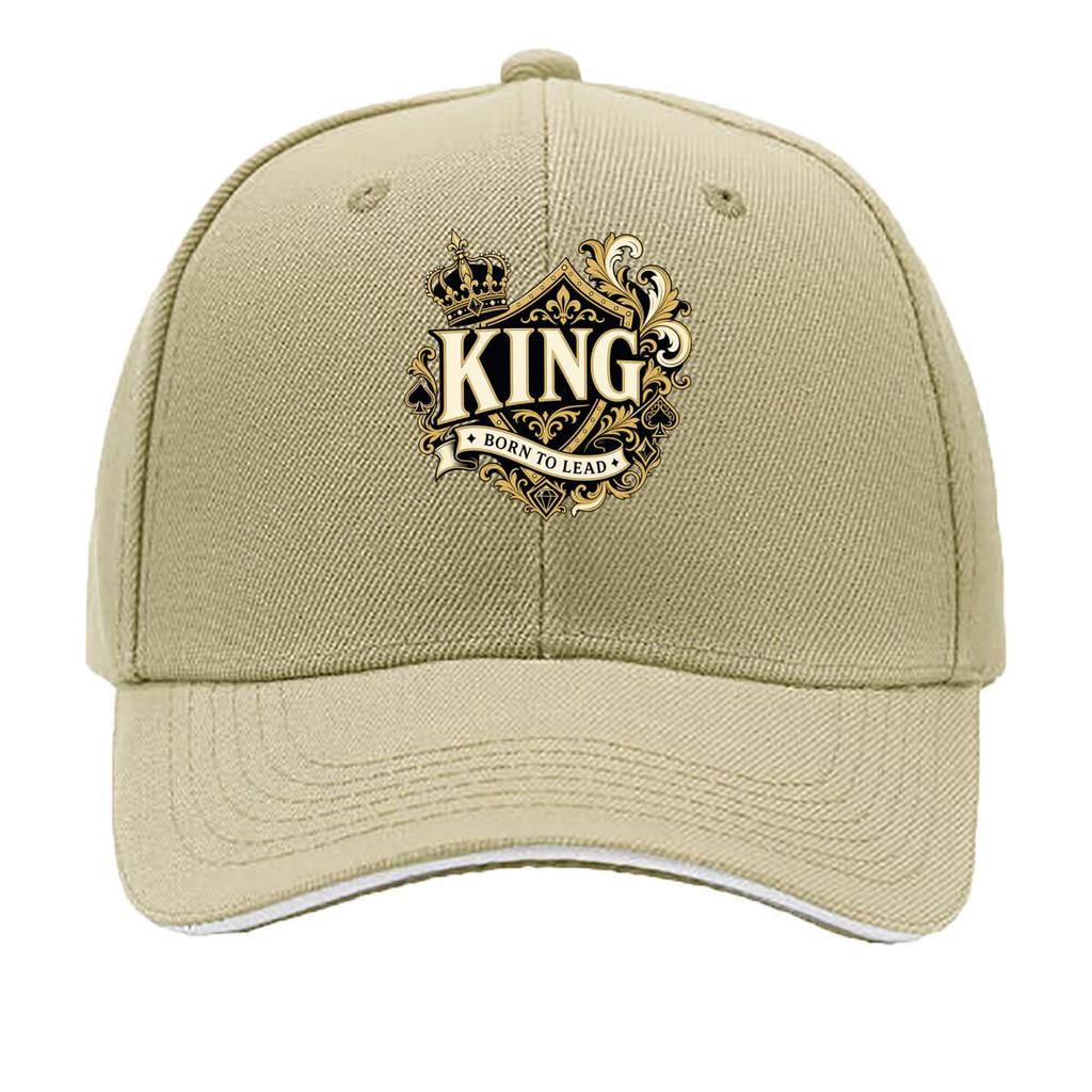 Royal King Crest Typography Emblem Sandwich Baseball Cap Sun Cap Outdoor Workouts Hat