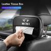 Car Seat Backrest Tissue Bag Visor Armrest Box Tissue Storage For MINI Cooper R56 F56 R50 JCW Cabrio Aceman Countryman Clubman