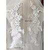 1 Pair White Back Decoration Lace Patches DIY Handmade Wedding Dress Decoration Applique
