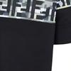 Fendi T-Shirts Men's Black Crew Neck Moderate Straight Fit FAF532ABTSF0QA1