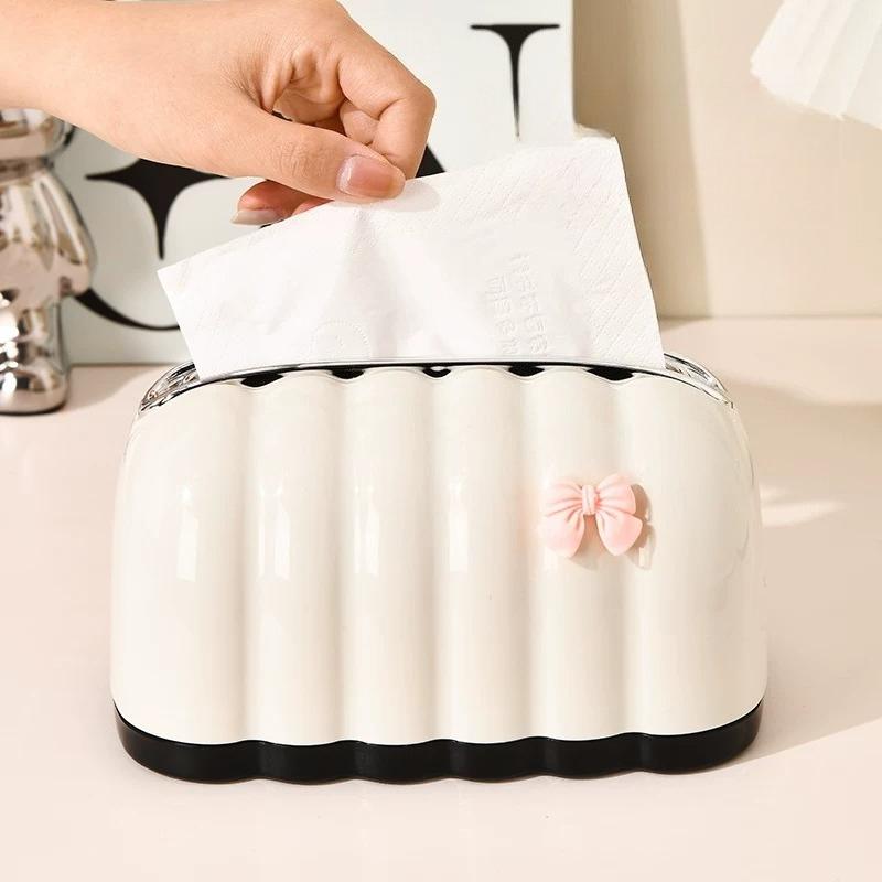 1pcs Minimally Irregular Shell Shaped Built-in Spring Tissue Box Home Living Room Coffee Table Decoration Car Interior Decorat Tissue Storage Boxes