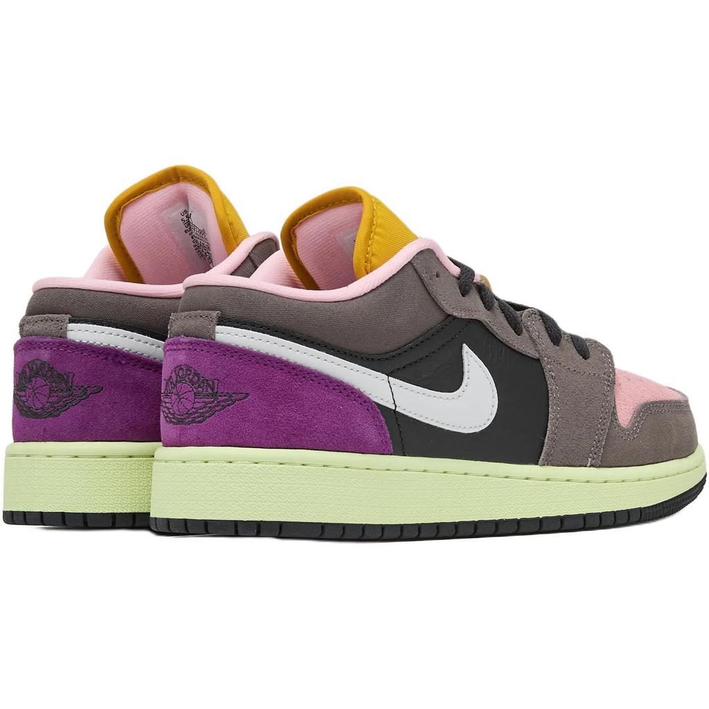 Air Jordan 1 Low SE GS Tokyo Bio Hack Kids Sneakers Grey Oil-Grey Cave-Stone HQ2021-005