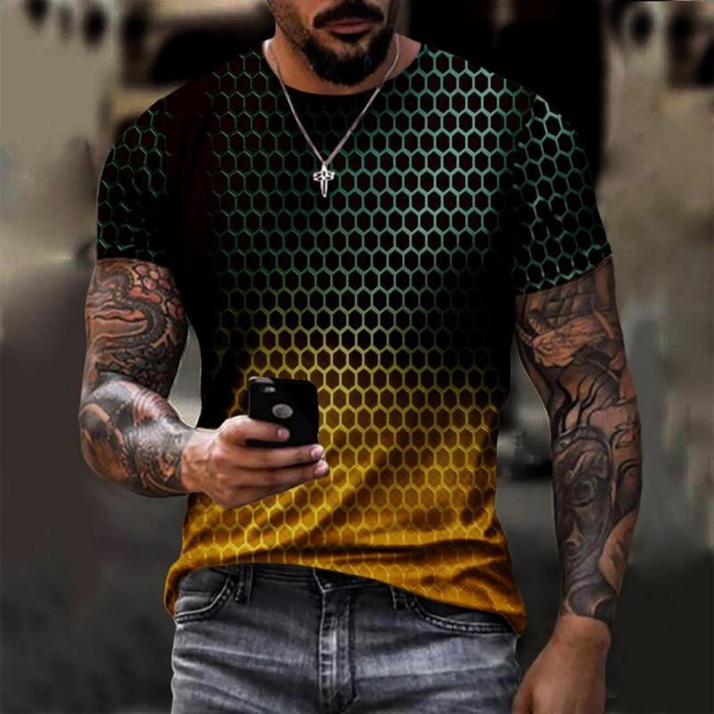 

Мужские футболки Спортивные футболки Градиентные футболки с коротким рукавом Тренировки на открытом воздухе Баскетбол Тренировки Бег мужская одежда