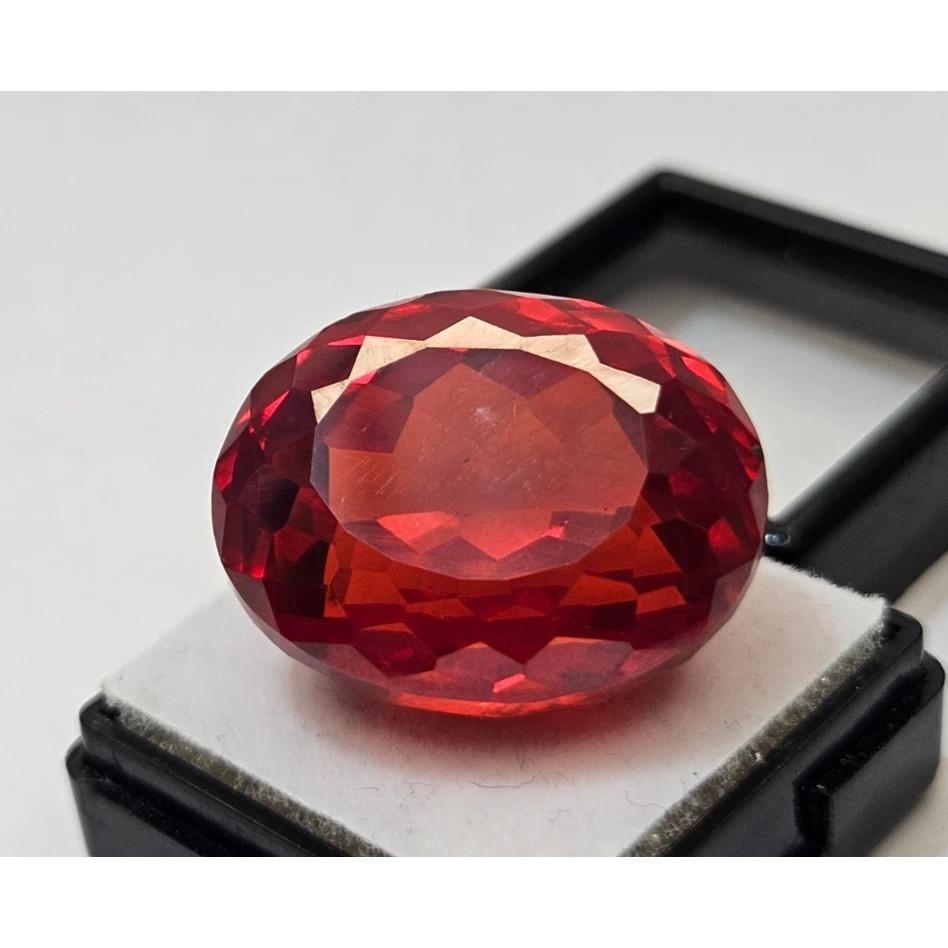 Cambodia Zircon Red 95+ Ct Oval Cut Certified Stunning Loose Gemstone