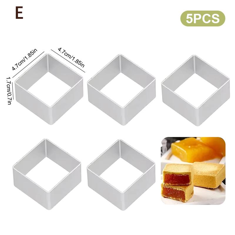 

Rectangle Shape PineApple Cake Pie Biscuit Cutter Mold Stainless Steel Pulburon Molder With Pusher Cake Decorating Tools