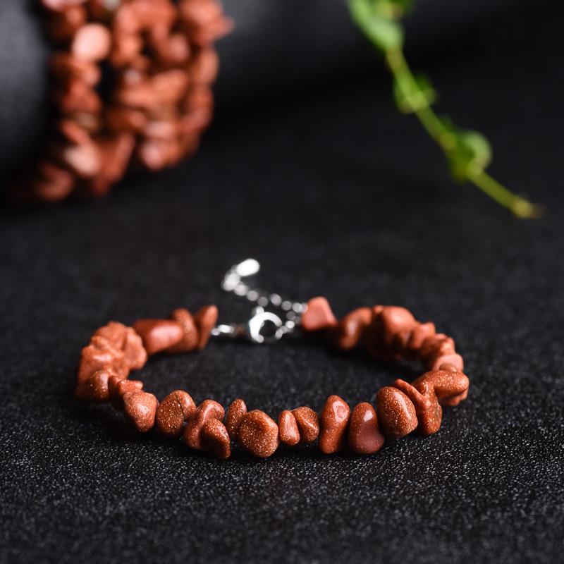 Adjustable Raw Crystal Stone Bracelet - Fresh, Irregular Chip Style Fashion Jewelry