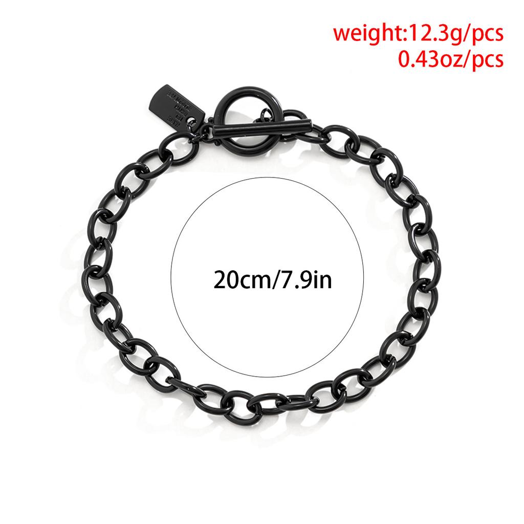 Painted Bracelet for Men, Trendy Brand, Niche Design, High-End Feel, Hip-Hop American Style, High Street, Minimalist Cool Style, Men's Jewelry