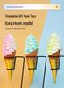 Night Market Ice Cream Cone Model: Realistic Torch Dessert Prop for Photography and Decor