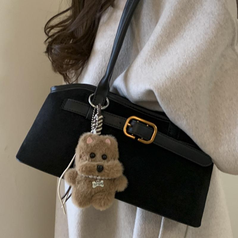 Leopard Print Underarm Bag Women's New Trendy Autumn and Winter Fashion Simple Shoulder Bag High-value Casual Baguette Bag