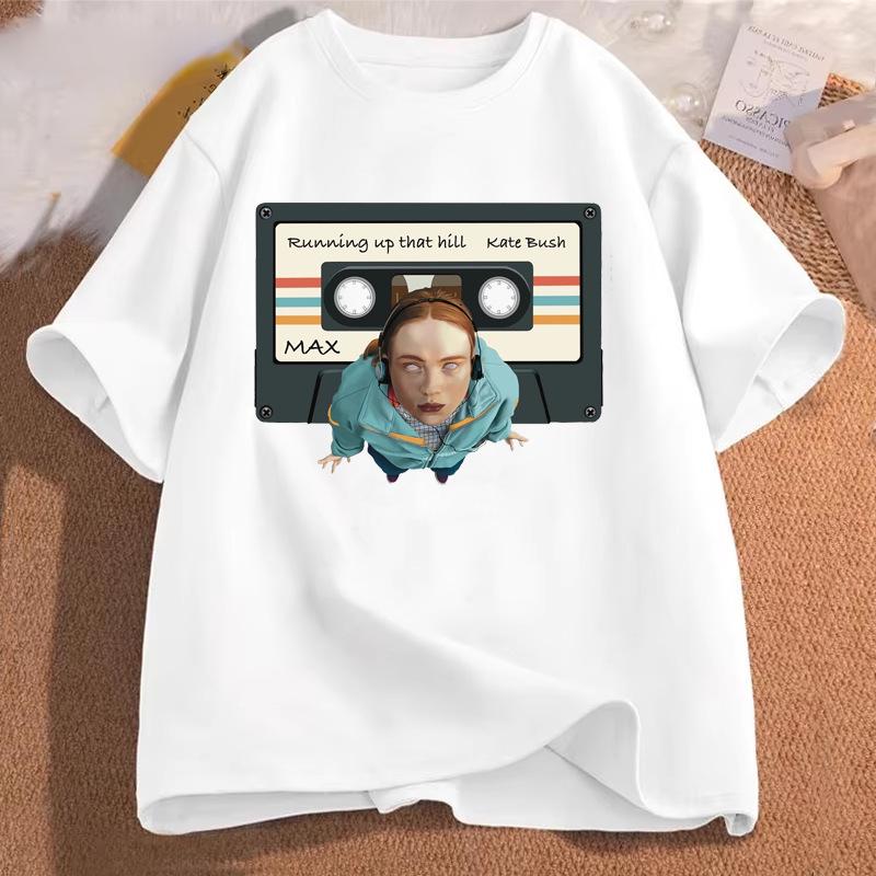 Horror Drama Casual Print Short Sleeve T-shirt - European Size Modal Top