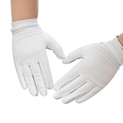 Guantes de cuentas de joyería Etiqueta Protección laboral Rendimiento Guantes elásticos de protección solar Guantes de recepción de la industria laboral