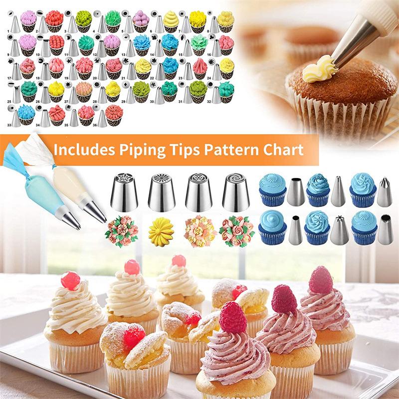 236Pcs Cake Decorating Tools Piping Bags and Tips Set Cake Decorating Supplies Kit with Frosting Tips For Kids JT76