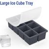 4/6/8/12 Grids Large Ice Cube Tray Silicone Square Ice Mold for Whiskey/Brandy/Cubitera