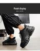Men's Casual Low-Top Genuine Leather Sneakers - Thick Sole Dad Shoes, Spring/Autumn Fashion Platform Footwear