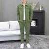 Men Autumn  Casual Track Suit Corduroy Sets Two Piece Long Trousers and Jakcet Clothing Men  Pockets Suits