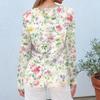 Women's Fashion Casual Long Sleeve  Print Round Neck Top