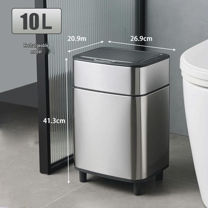 

2025 High-End Light Luxury Smart Sensor Trash Can, Stainless Steel with Lid for Kitchen, Bedroom, or Living Room.