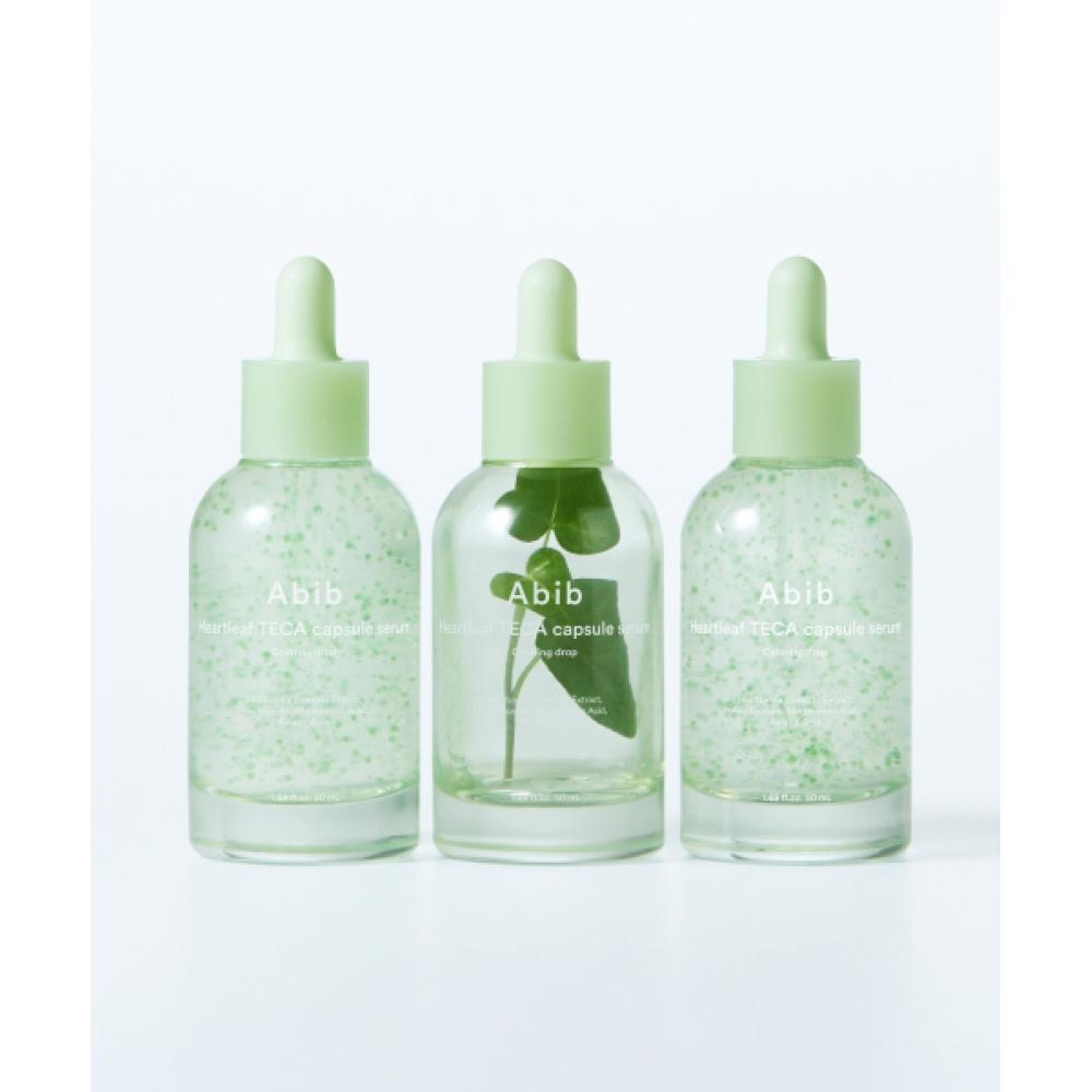 ABIB Houttuynia Cordata Teka Capsule Serum Calming Drop 50ml + Houttuynia Cordata Calming Toner Skin Booster 30ml