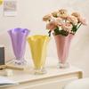 Solid Color Creative Glass Vase INS Hydroponic Plant Pot  Restaurant Centerpiece