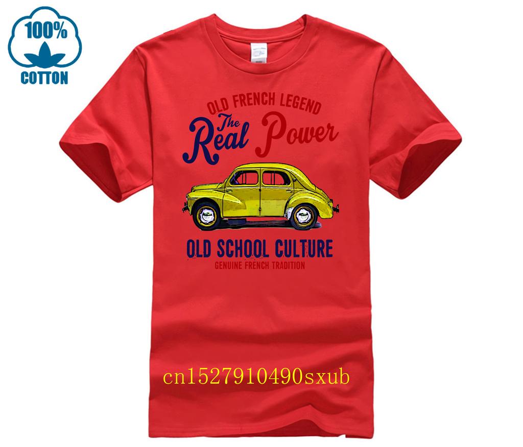 Vintage Französisches Auto 4cv Gelb Neues Baumwoll-T-Shirt
