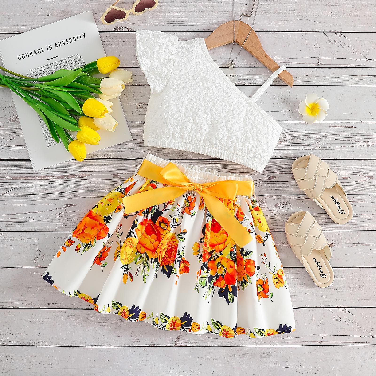 

Summer Floral Girls Dress with Breathable Hot Pants and Half-Length Skirt 120cm [5-6 Years]