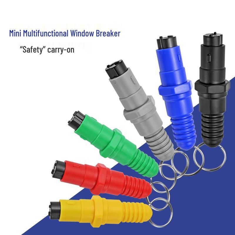 Multifunkční klíčenka bezpečnostní kladívko a nouzový rozbíječ oken