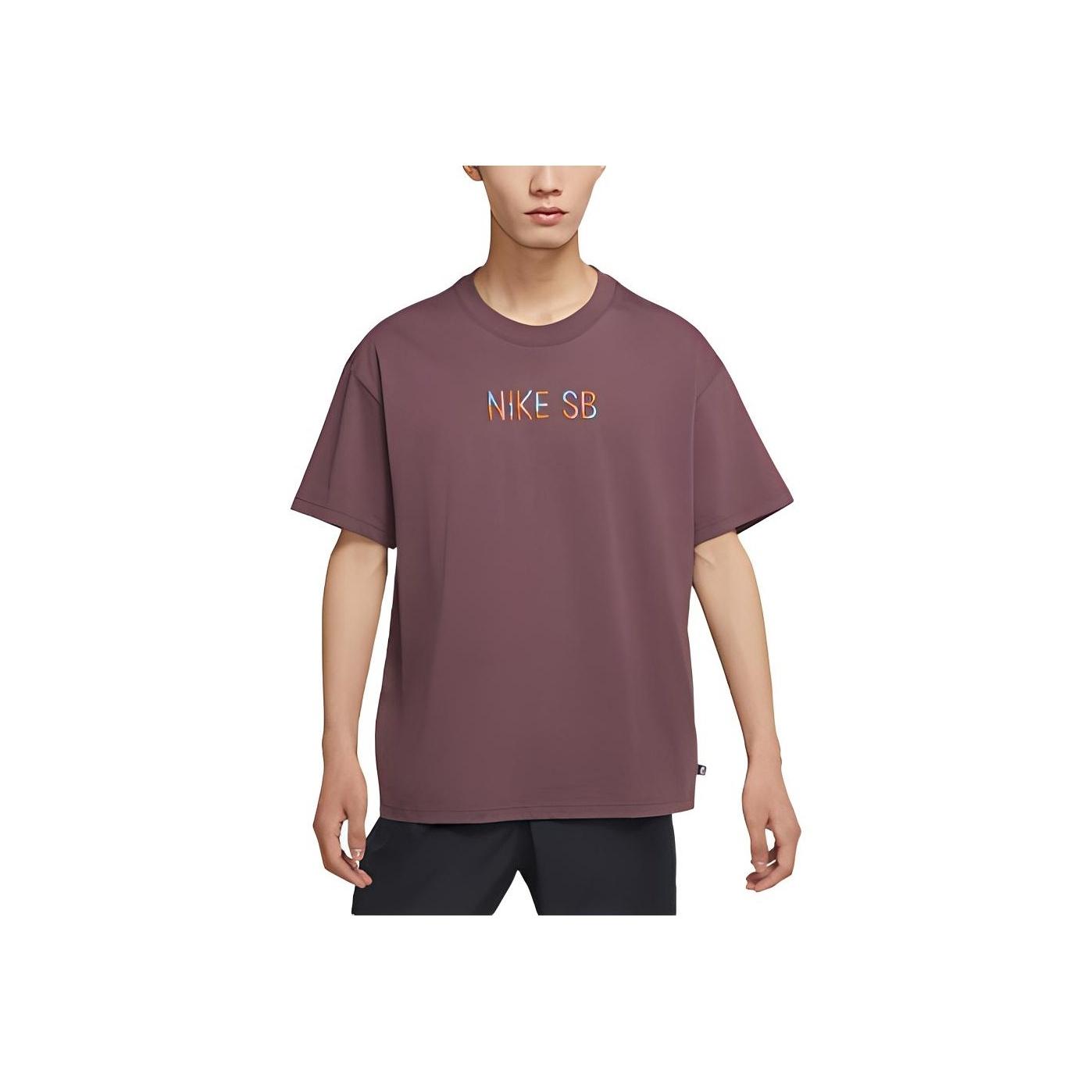 

Nike Футболка мужская с коротким рукавом и заниженной линией плеч с узором в виде буквы Sb для скейтборда, повседневная, свободная, с круглым вырезом, DJ1215-646 XL