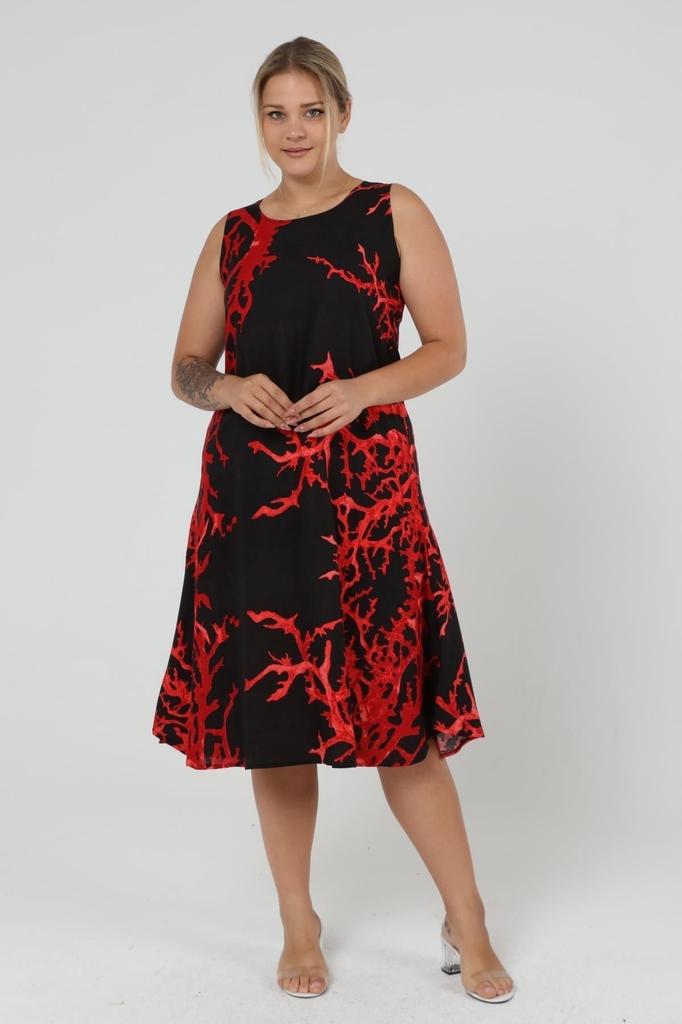 Damen Übergröße Kleid Sommer Plus Size Trägerkleid Viskose