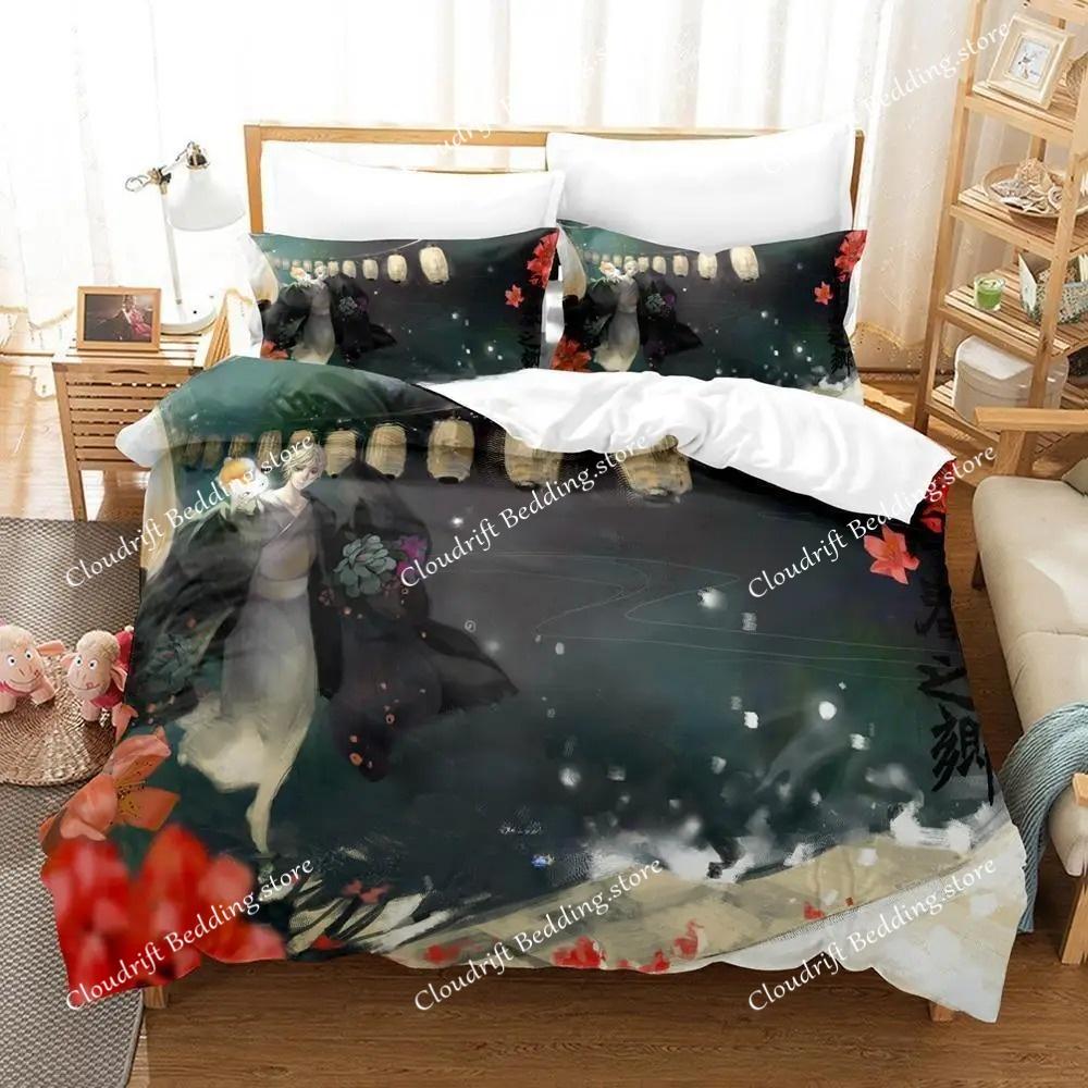 Anime Natsume's Book Of Friends Bedding Set Boys Girls Twin Queen King Size Duvet Cover Pillowcase Bed Boys Adult Home Textile