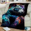 Beast Tiger Lion Leopard Animal Wildlife Cartoon Blanket,Soft Throw Blanket for Home Bedroom Bed Sofa Picnic Cover Blanket Kids