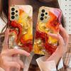 Golden Starry Light For Samsung A 01 52S A04 A05S A10 A12 13 22 23 24 36 42 M02 Note 10 20Ultra 8 9 Golden Glass Phone Case