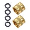 3/4inch Solid Brass Garden Hose Nozzle Connectors Two-way Female Female Connectors Solid Brass Garden Hose