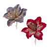 Glitter Artificial Christmas Flower Velvet Sequin Floral Simulation Flower  Home Decoration