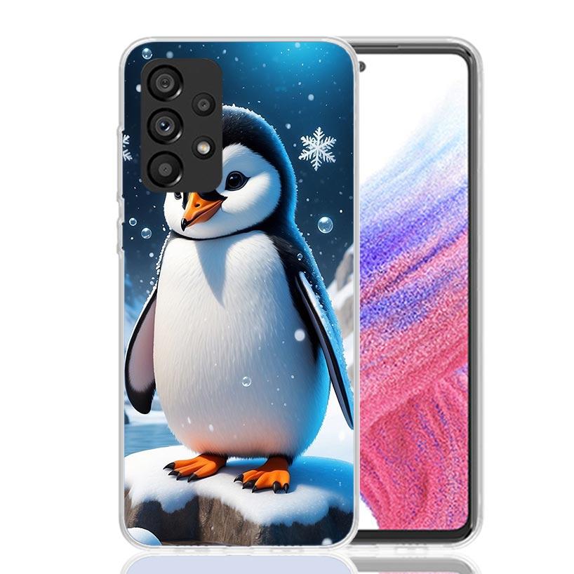 Penguins Love At The North Pole Phone Case For Samsung Galaxy A17 A16 A14 A15 A13 A57 A56 A54 A55 A53 A37 A36 A34 A35 A33 A26 A2
