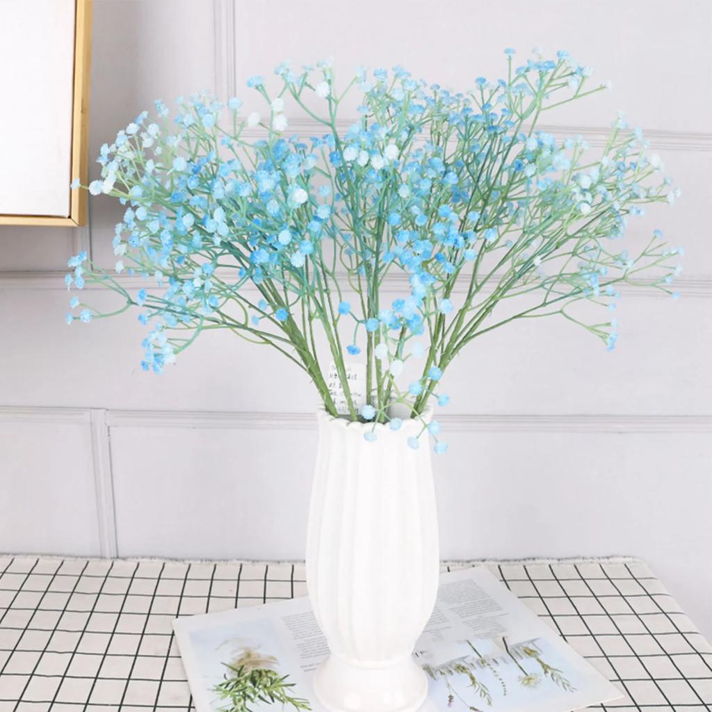 Babys Breath Artificial Flower 3 Branch Plastic Fake Gypsophila For Wedding Home Decor