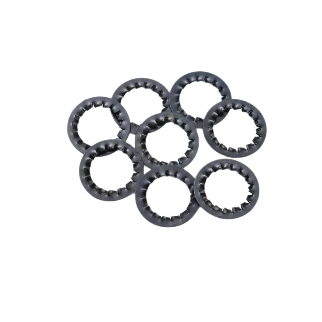 Blackened Internal Tooth Lock Washer - Antislip, Anti-loosening, Multi-tooth Design (DIN6798J)