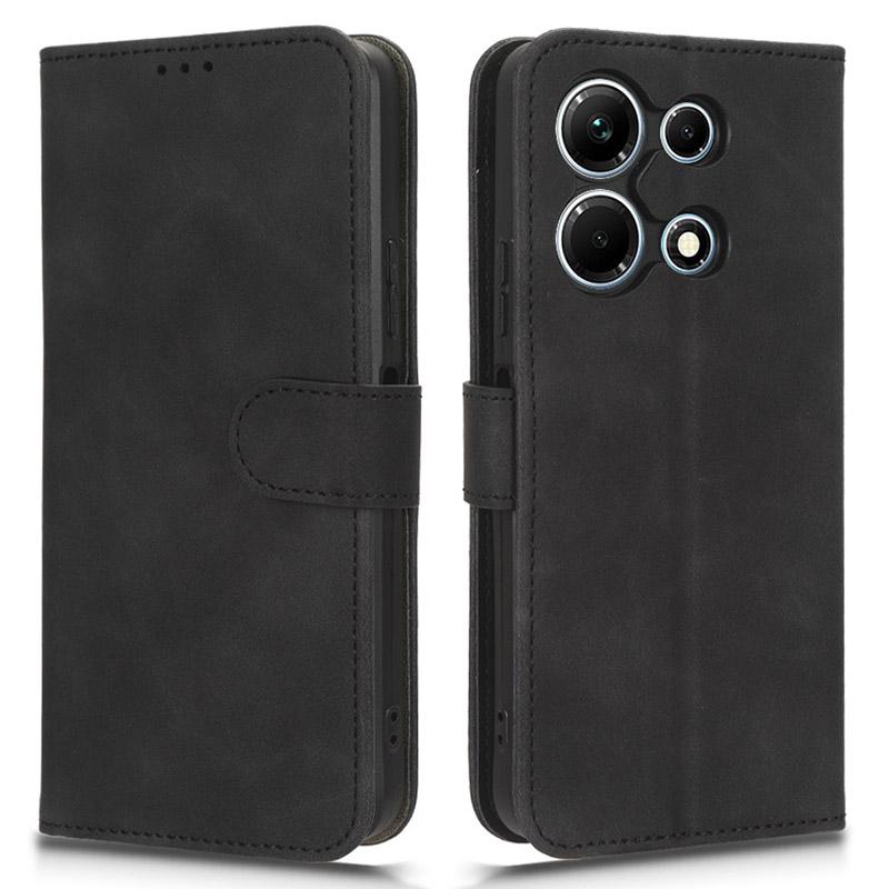 

For Infinix Note 30 4G Skin-Touch PU Leather Phone Case Wallet Stand Protective Phone Cover Black