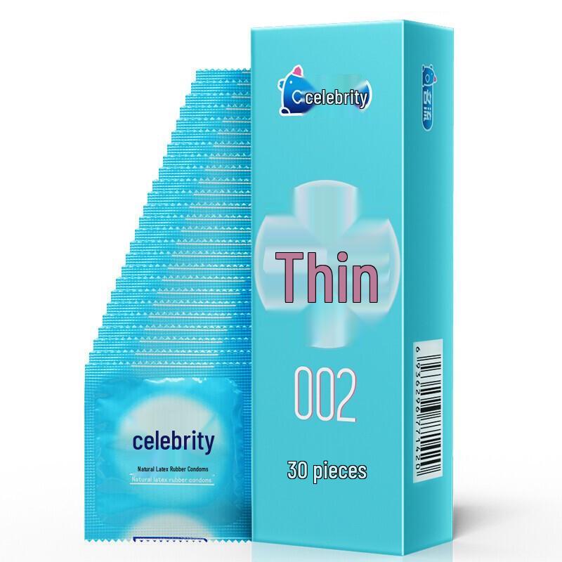 Celebrity Ultra Thin Ribbed Condoms with Hyaluronic Acid for Adult Pleasure and Family Planning