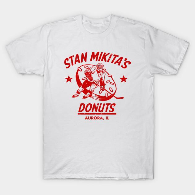 

Мужская черная футболка с принтом Mikita S Donuts Печать на трансферной бумаге без вырезания Хлопковая футболка 2XL белый