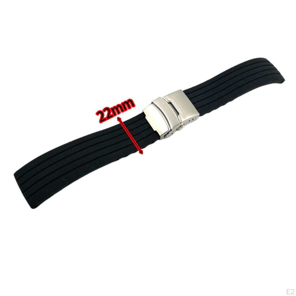 Silicone Watch Band Fitness Durable Quick Release Replacement Sport Men