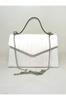 Women's Stylish and Useful Evening Dress Bag Women's Silvery Black Breasted Fabric Silver Chain Strap Evening Bag