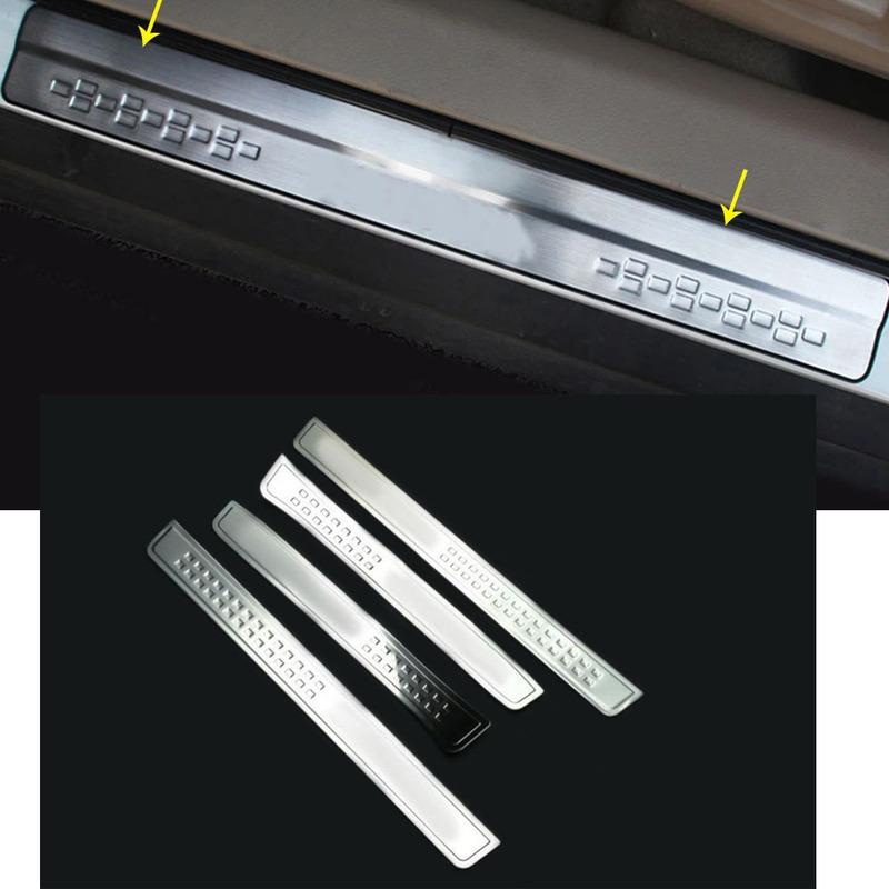 Car Pedal Door Scuff Plate Cover Threshold Stick Outside Stick For Nissan X-Trail T32/Rogue 2014 2015 2016 2017 2018