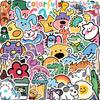 50 Cartoon Hairy Kids Planet Graffiti Stickers Guitar Notebook Suitcase DIY Waterproof Stickers